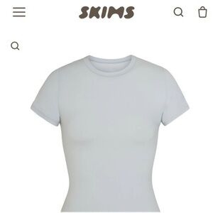 SKIMS Fits Everybody T-Shirt in Moonstone Size M Rare Color